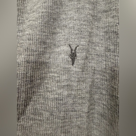 All Saints Mode Merino Wool Open Cardigan Grey Size Extra Large - Picture 4 of 7